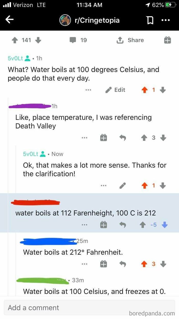 “Water Boils At 112 Farenheight”