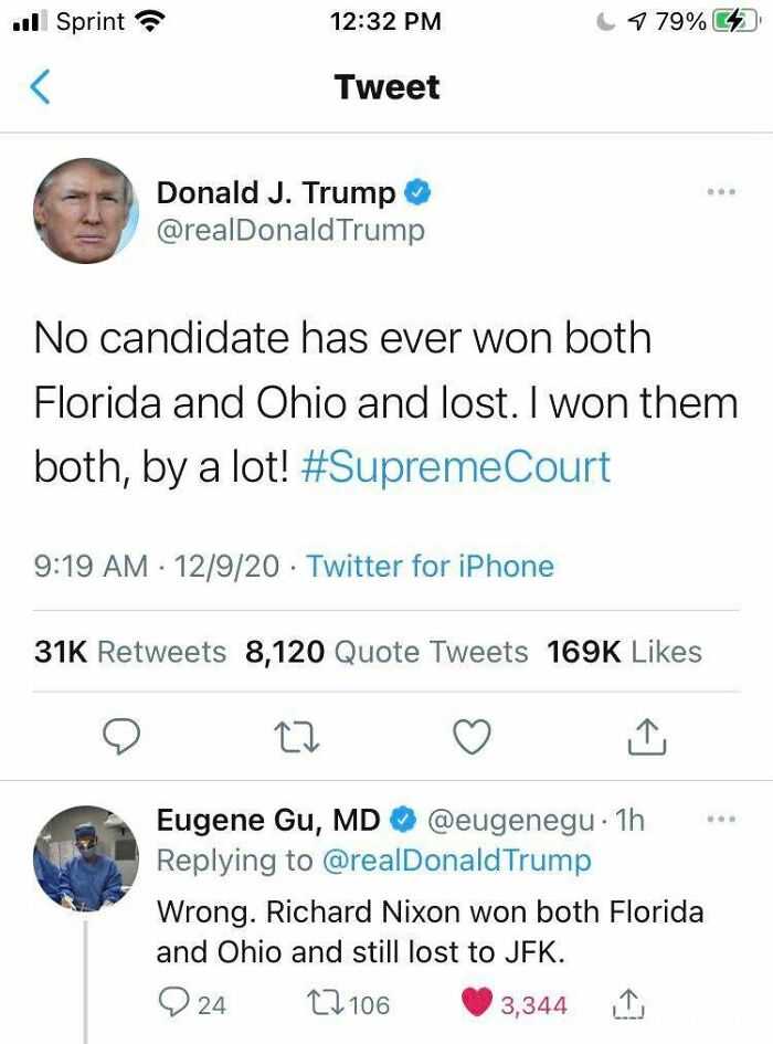 The President Of The United States, Totally Ignorant Of History That Took Place During His Own Lifetime