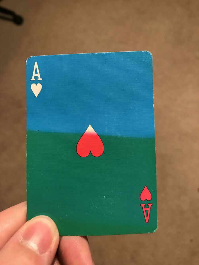 A Sustained Playing Card That I Found In My Blinds