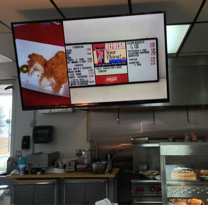 Clearly Missing The Point Of A Digital Menu