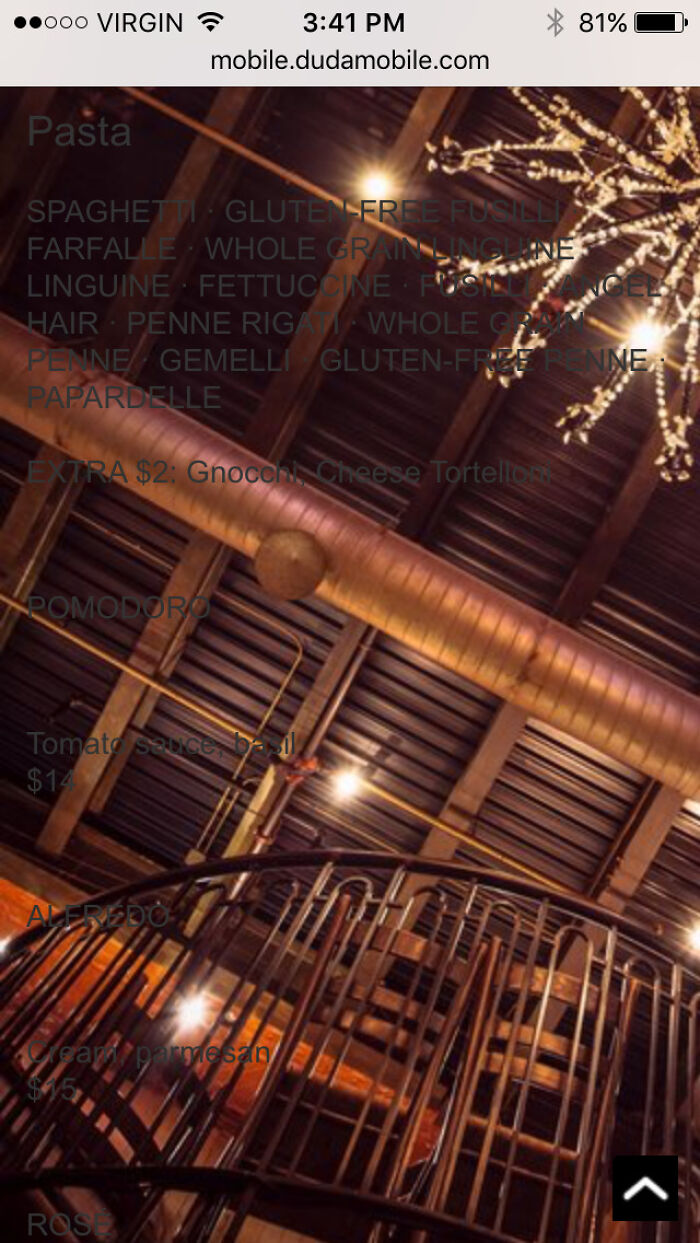 Checked Out This Restaurant's Online Menu. I Think I'll Go Somewhere Else