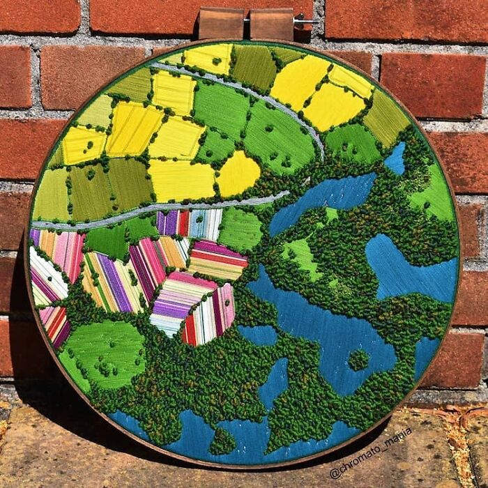 Embroidery That Looks Like Rural England 