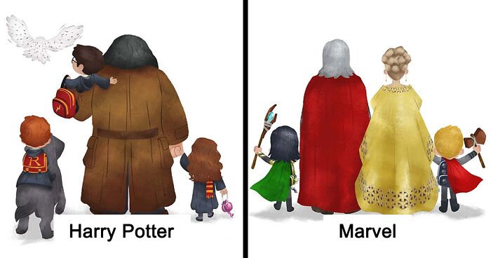 Artist Puts Together ‘Super Families’ From Our Favorite Characters (30 Pics)