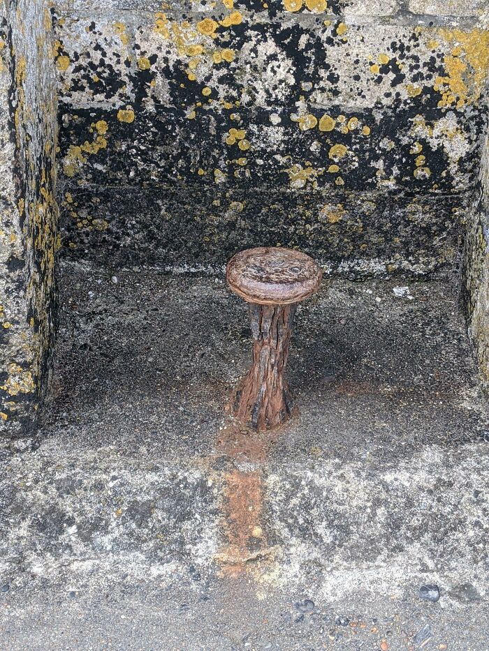 This Iron Post In Charleston Harbour, Cornwall