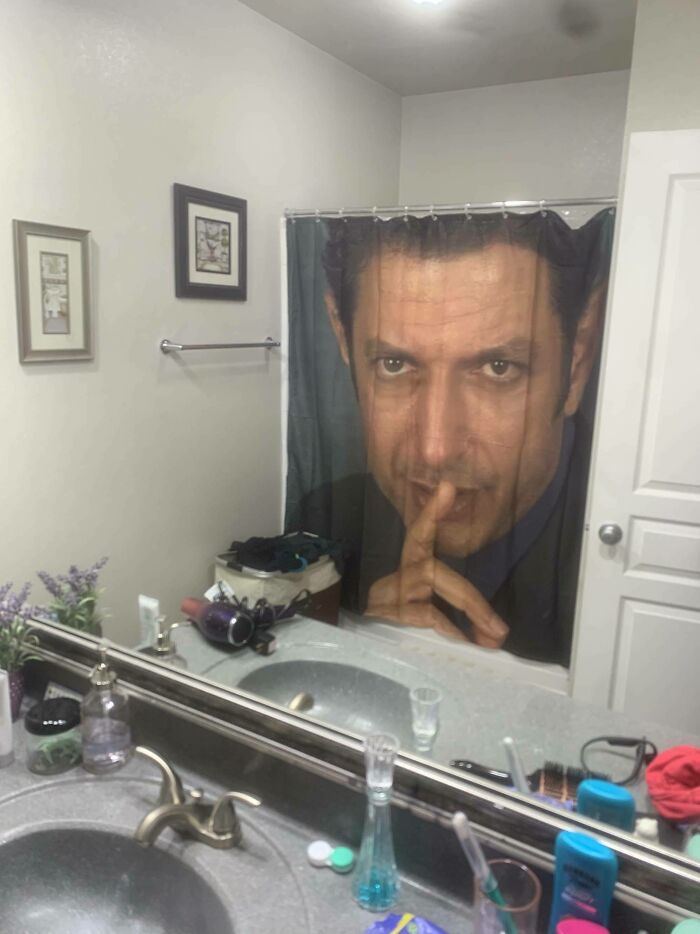 Decided To Surprise My Girlfriend With A New Shower Curtain While She’s Gone For The Day. Hope I’m Still Home And Not At Work When She Discovers It