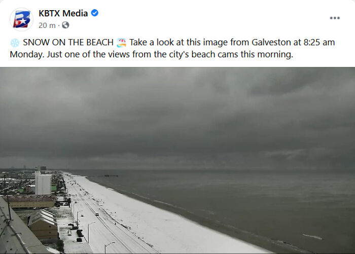 Snow On The Beach!!!
