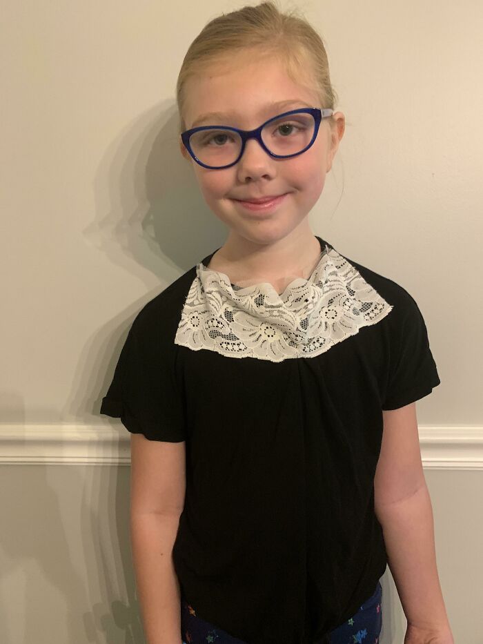 Today Is Superhero Day At School. My Daughter Chose To Go As Ruth Bader Ginsburg