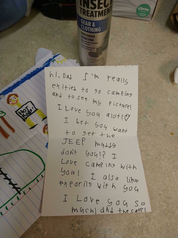 Note My 8 Year Old Son Gave Me When I Picked Him Up Today