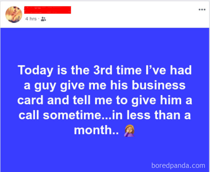 She Is Fed Up With All The Guys Giving Her Business Cards