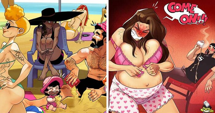 Artist Who Illustrates Everyday Life With His Wife Is Having Another Baby, Shares Their Parenting Struggles In 32 Comics