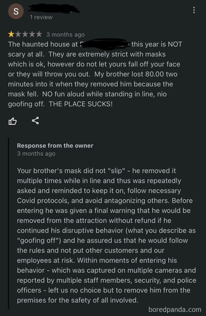 I Found This Review From A Local Haunted House Attraction. There Were Quite A Few Negative Reviews Just Because They Had To Follow Covid Guidelines