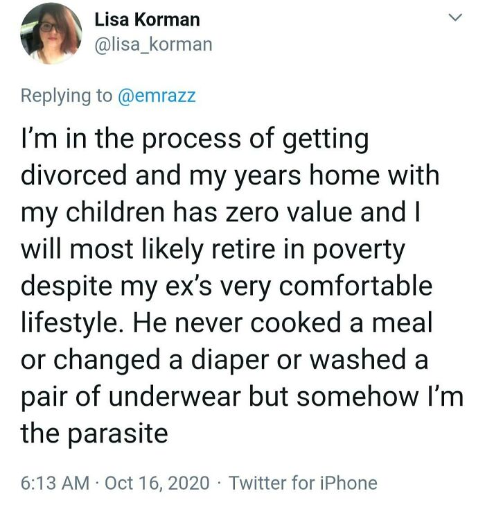 Everytime I See Someone Whine About Alimony I Think Of This