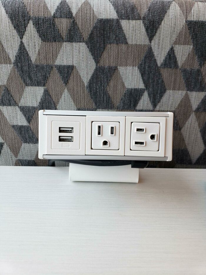 Small Detail: The Orientation Of These Two Outlets Are Offset By 90 Degrees So That More Charging Ports Can Fit At Once