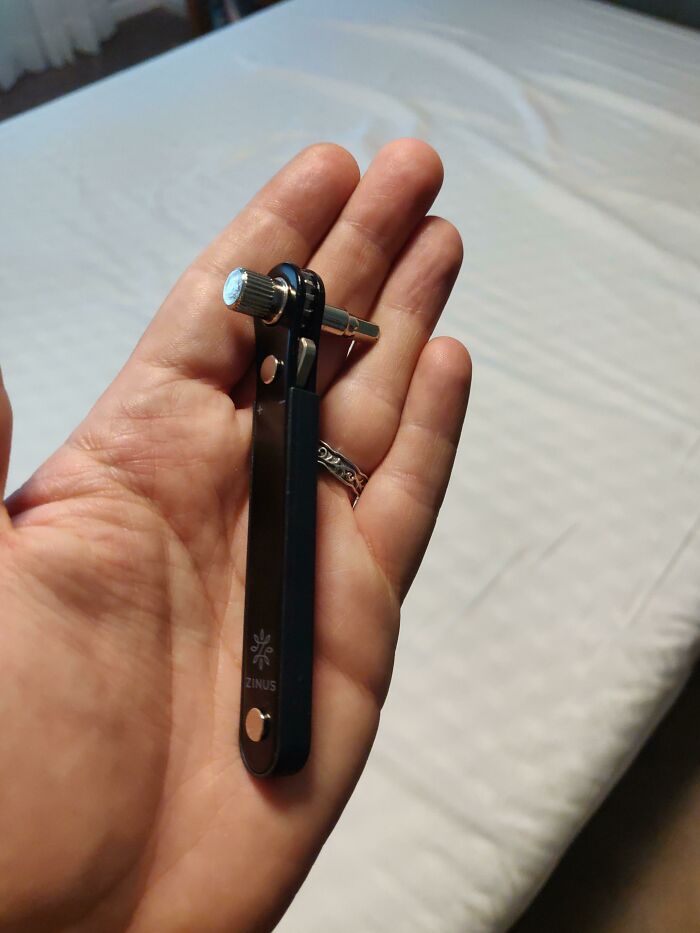 This Bed Frame Came With A Ratcheting Hex Wrench For The 21 Bolts I Had To Put In.