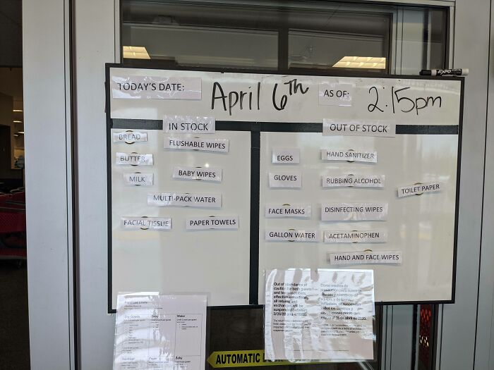 My Local Target Did This To Show What Essential Items They Have In Stock