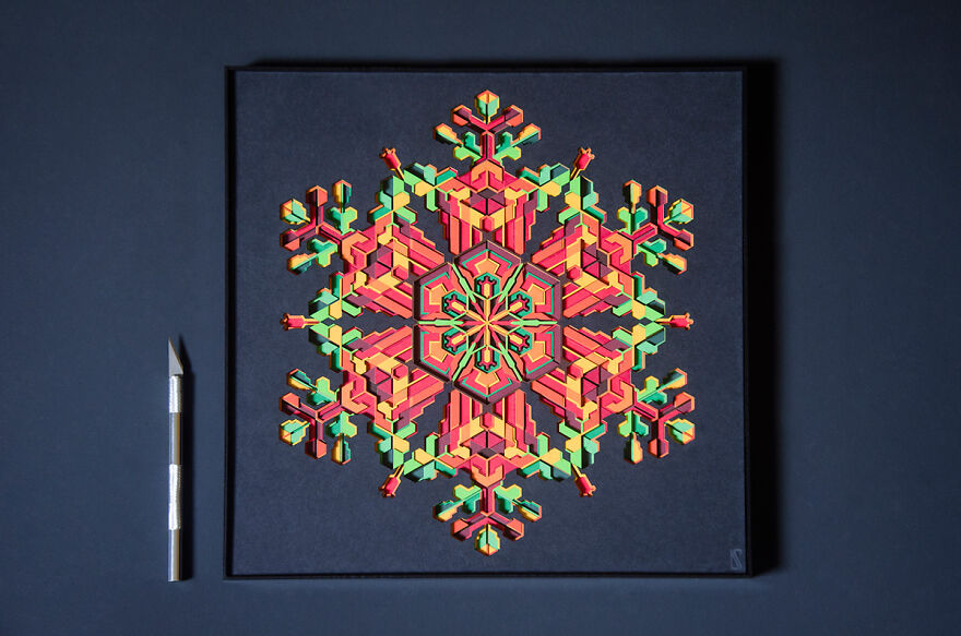 I Made Paper Artworks That Captured The Memories Of A Snowflake