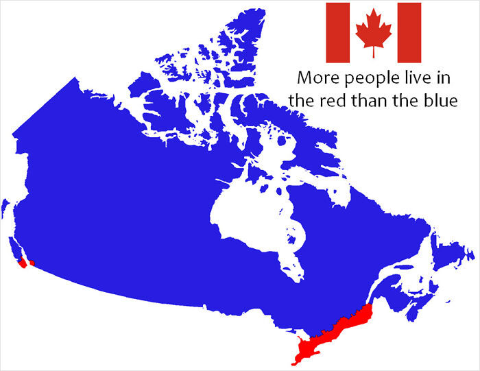 Where Most Canadians Live (Red)
