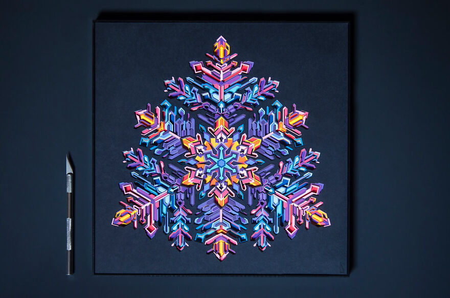 I Made Paper Artworks That Captured The Memories Of A Snowflake