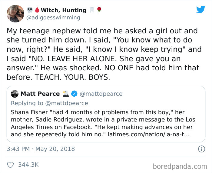 Girls Are Always Taught How To Stay Safe, It's Not As Common To Teach Boys To Not Create Unsafe Situations