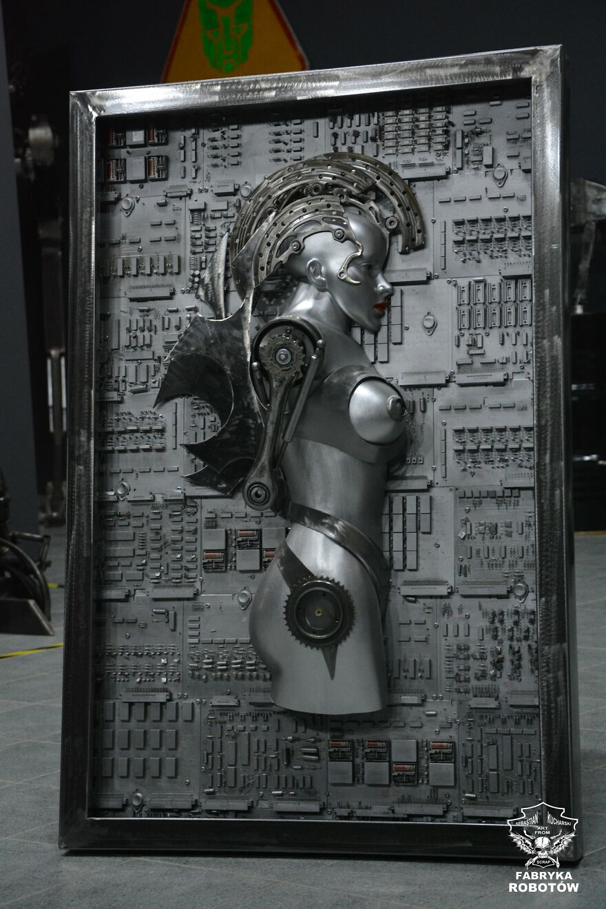 Amazing Metal Sculptures Of Chappie And Other Heroes Inspired By Movie Characters (40 Pics)