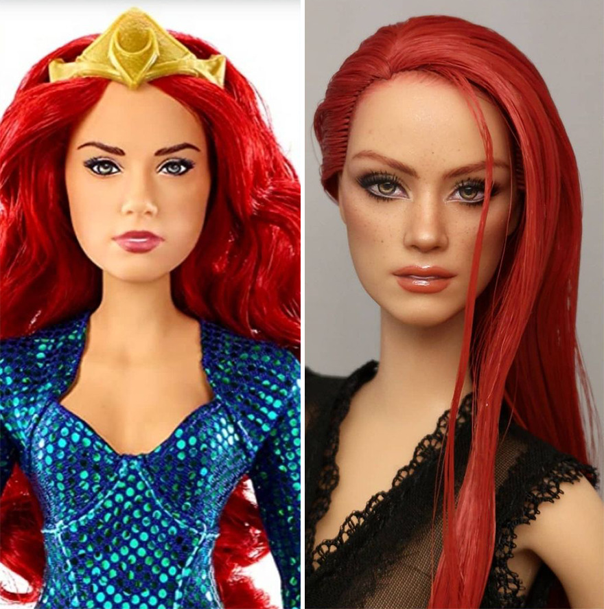 Artist Remakes The Dolls' Makeups To Make Them More Realistic