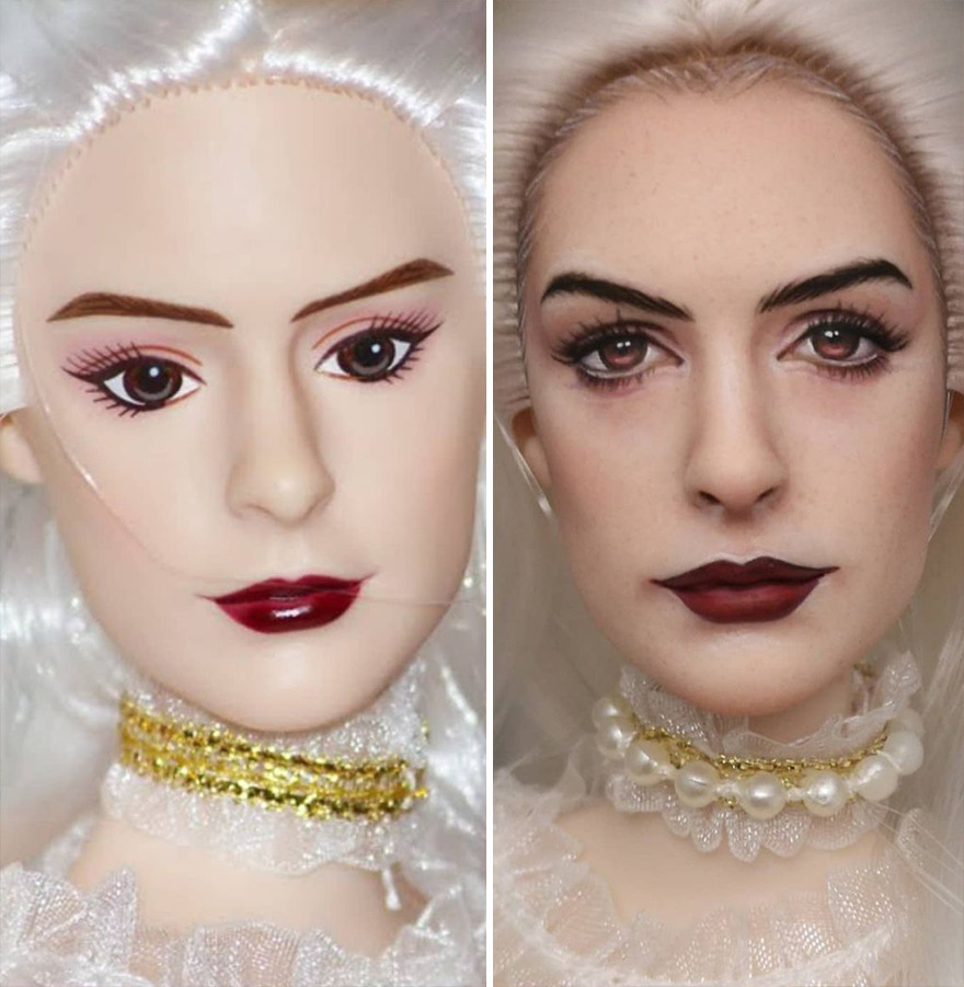 Artist Remakes The Dolls' Makeups To Make Them More Realistic