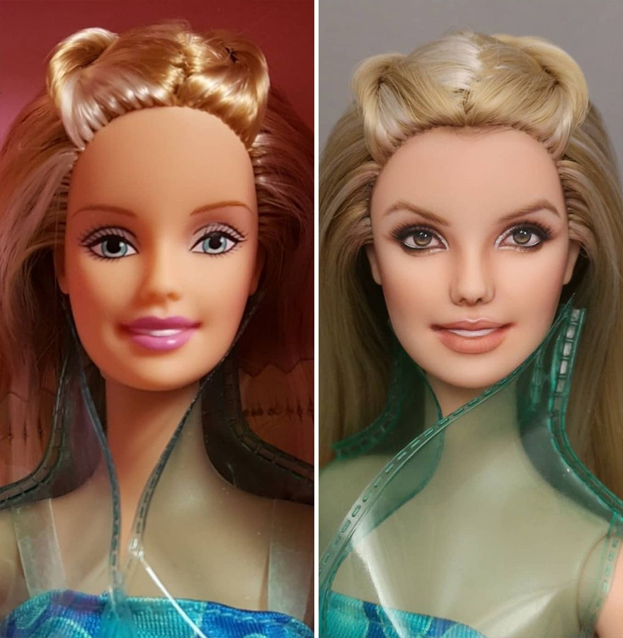 Artist Remakes The Dolls' Makeups To Make Them More Realistic