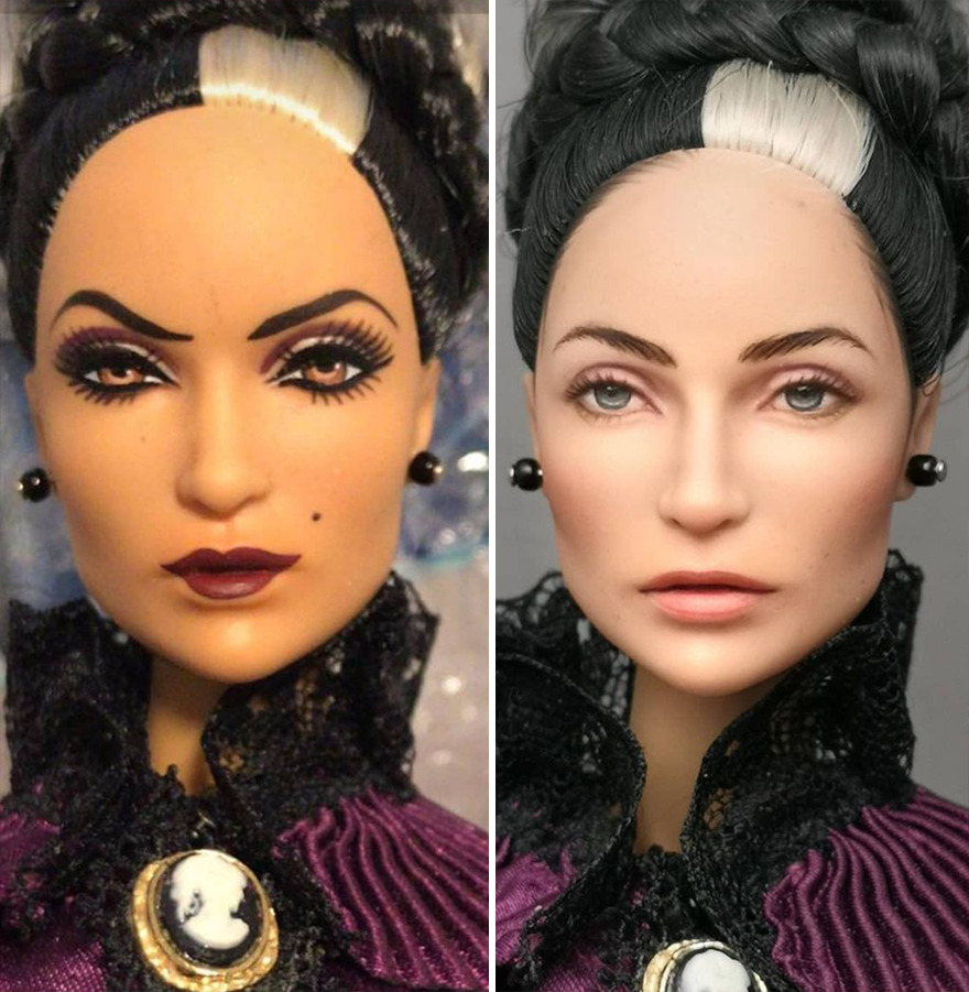 Artist Remakes The Dolls' Makeups To Make Them More Realistic