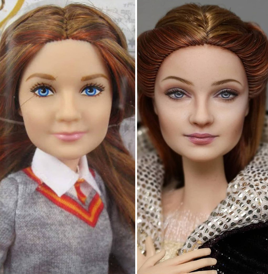 Artist Remakes The Dolls' Makeups To Make Them More Realistic