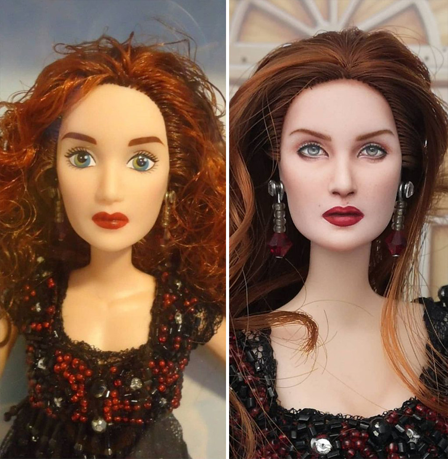 Artist Remakes The Dolls' Makeups To Make Them More Realistic
