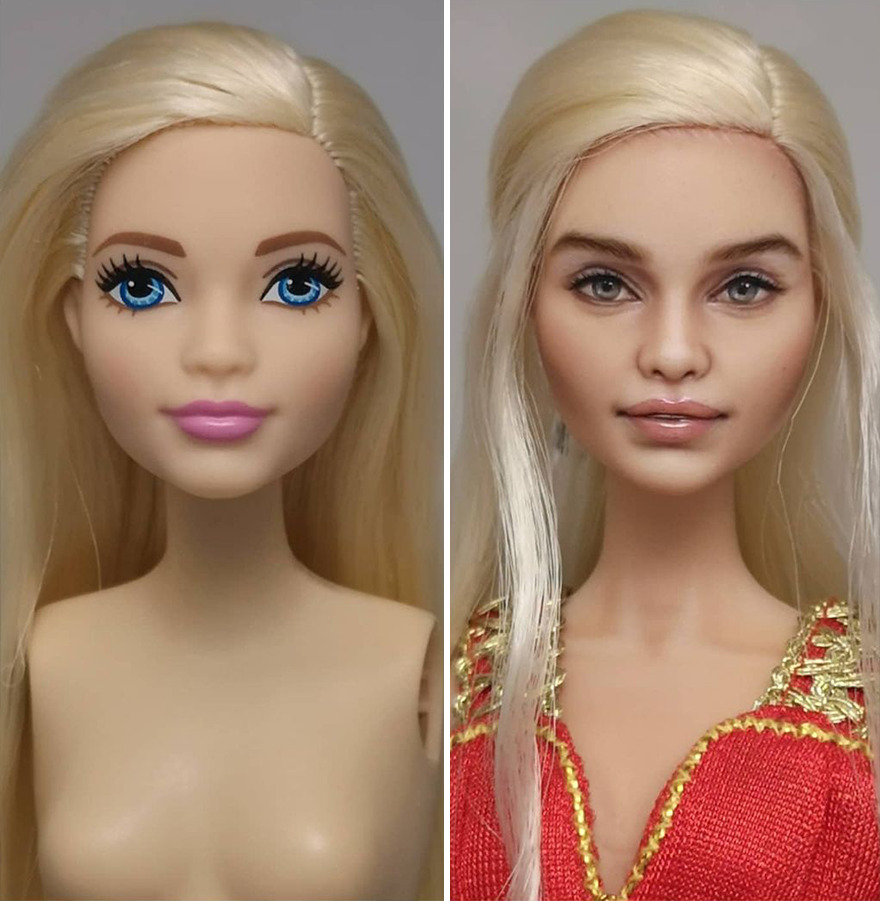 Artist Remakes The Dolls' Makeups To Make Them More Realistic