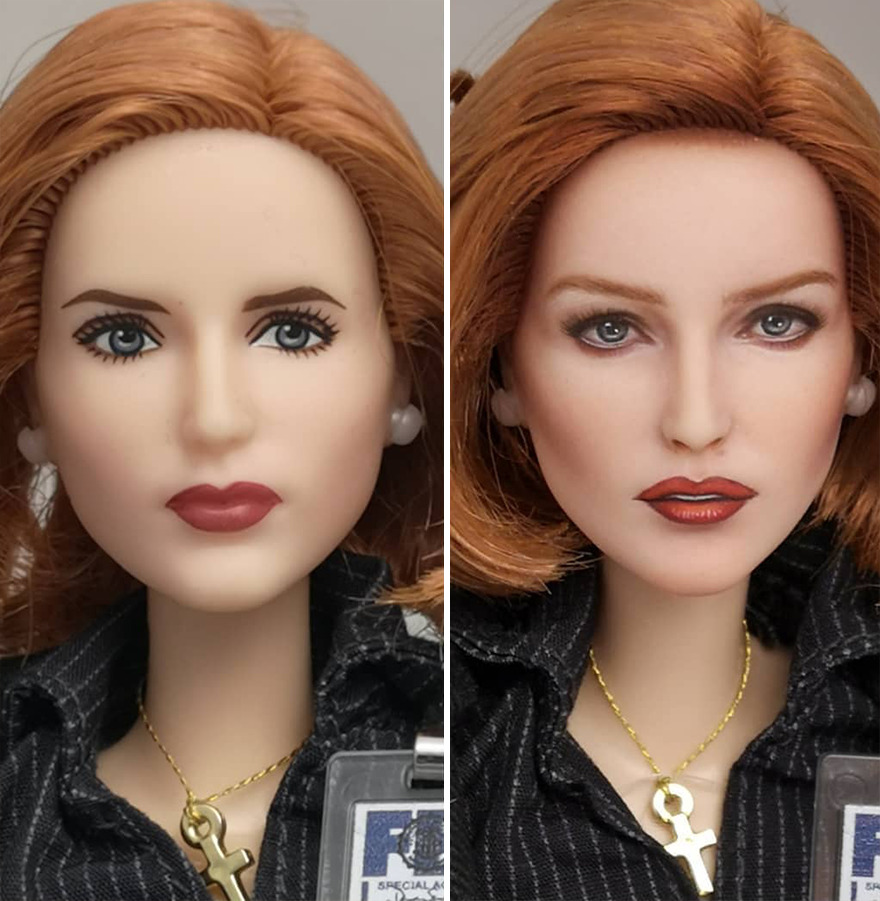 Artist Remakes The Dolls' Makeups To Make Them More Realistic
