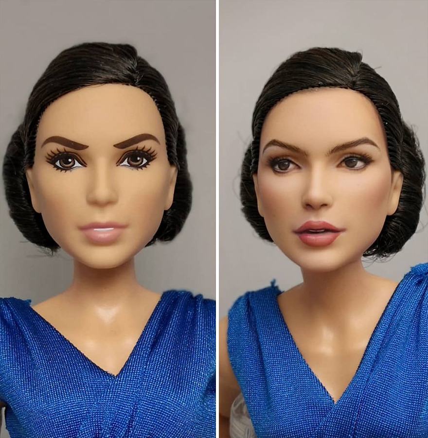 Artist Remakes The Dolls' Makeups To Make Them More Realistic