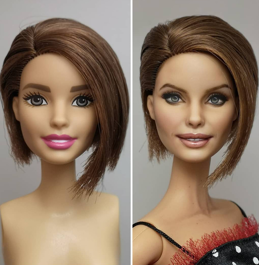 Artist Remakes The Dolls' Makeups To Make Them More Realistic