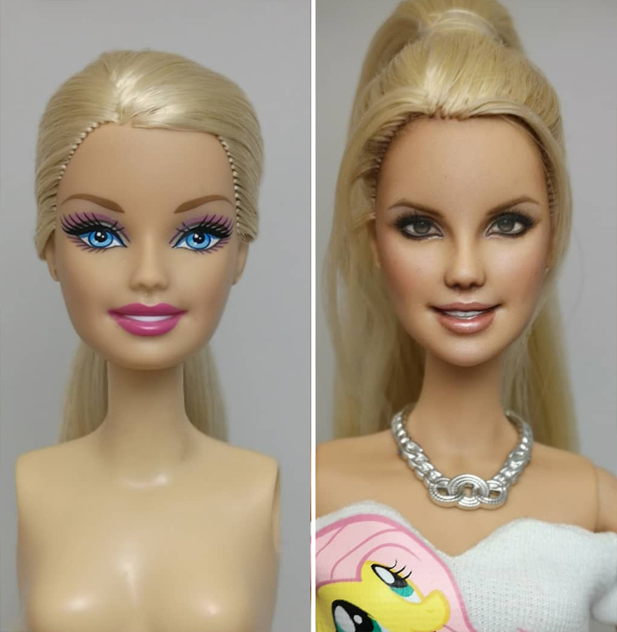 Artist Remakes The Dolls' Makeups To Make Them More Realistic
