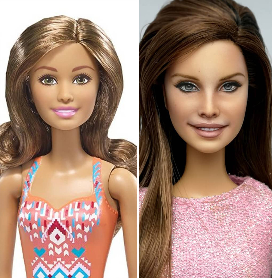 Artist Remakes The Dolls' Makeups To Make Them More Realistic