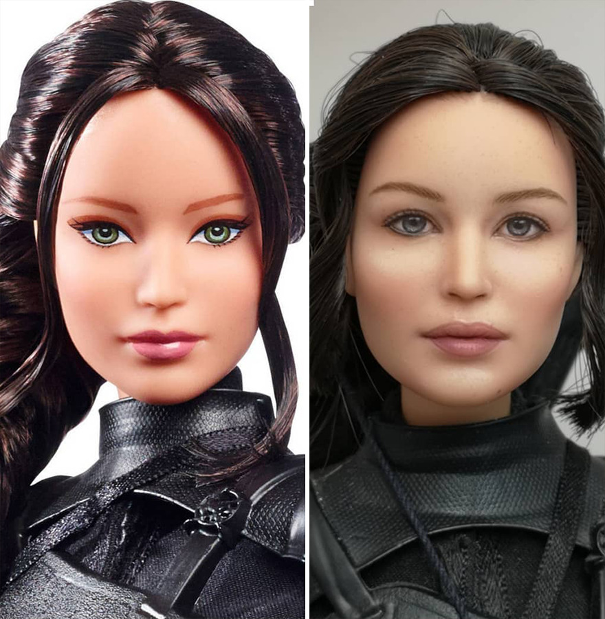 Artist Remakes The Dolls' Makeups To Make Them More Realistic