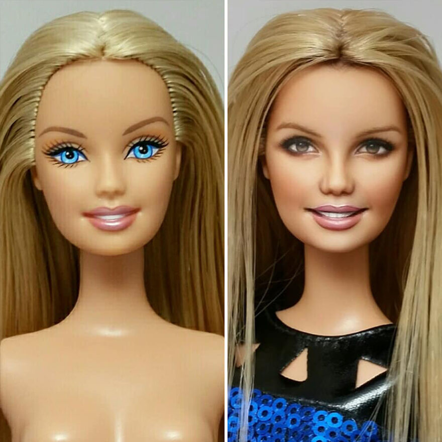 Artist Remakes The Dolls' Makeups To Make Them More Realistic