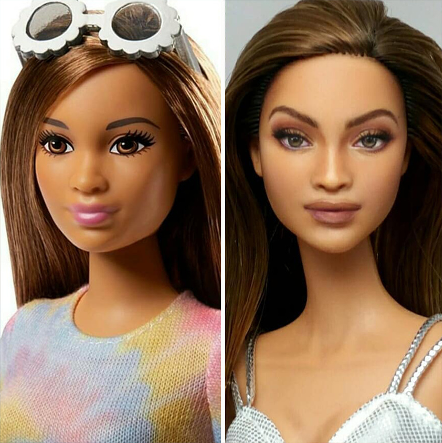 Artist Remakes The Dolls' Makeups To Make Them More Realistic