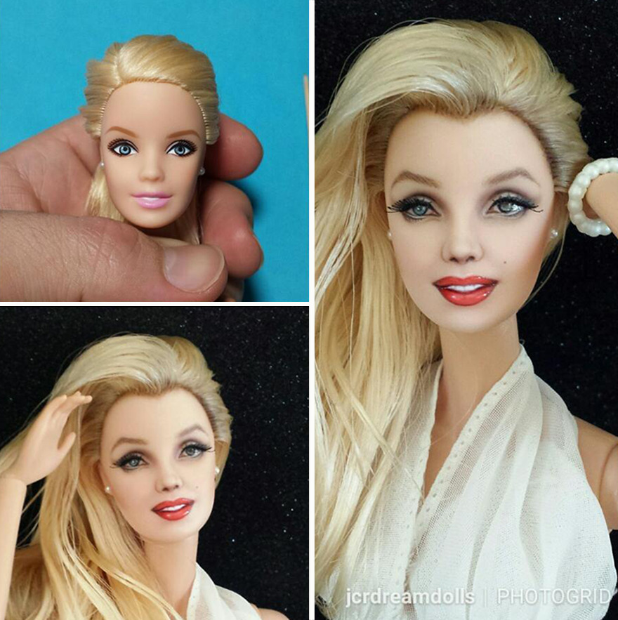 Artist Remakes The Dolls' Makeups To Make Them More Realistic