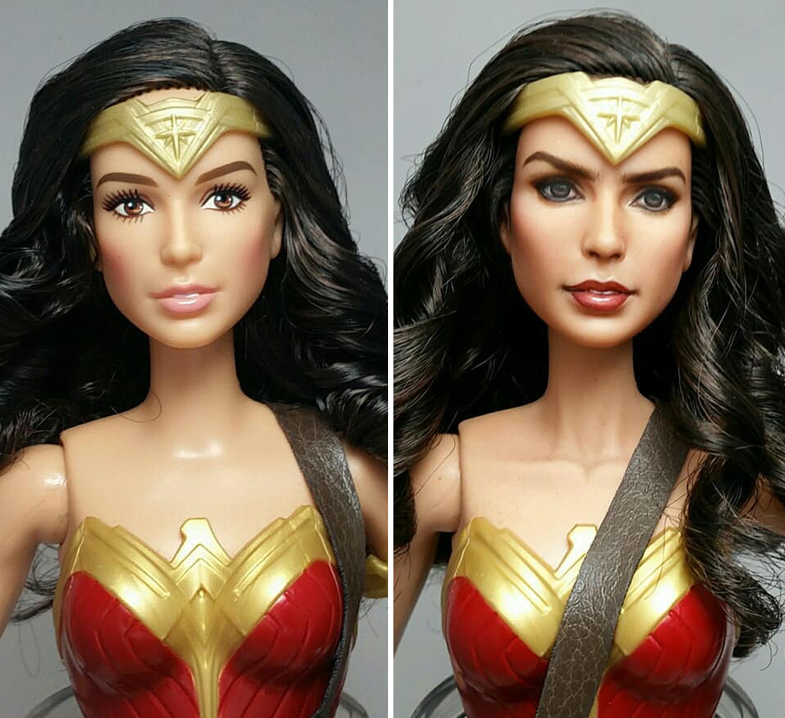 Artist Remakes The Dolls' Makeups To Make Them More Realistic