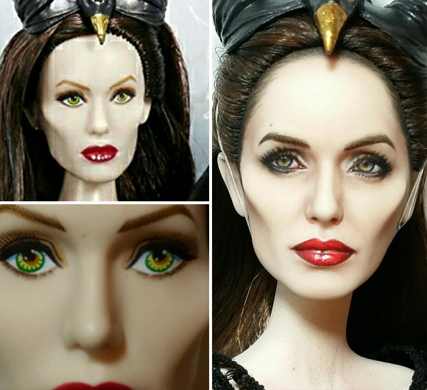 Artist Remakes The Dolls' Makeups To Make Them More Realistic