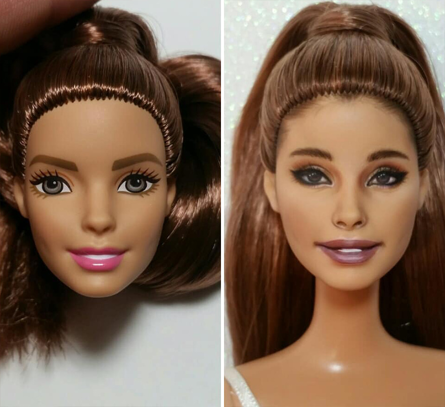 Artist Remakes The Dolls' Makeups To Make Them More Realistic