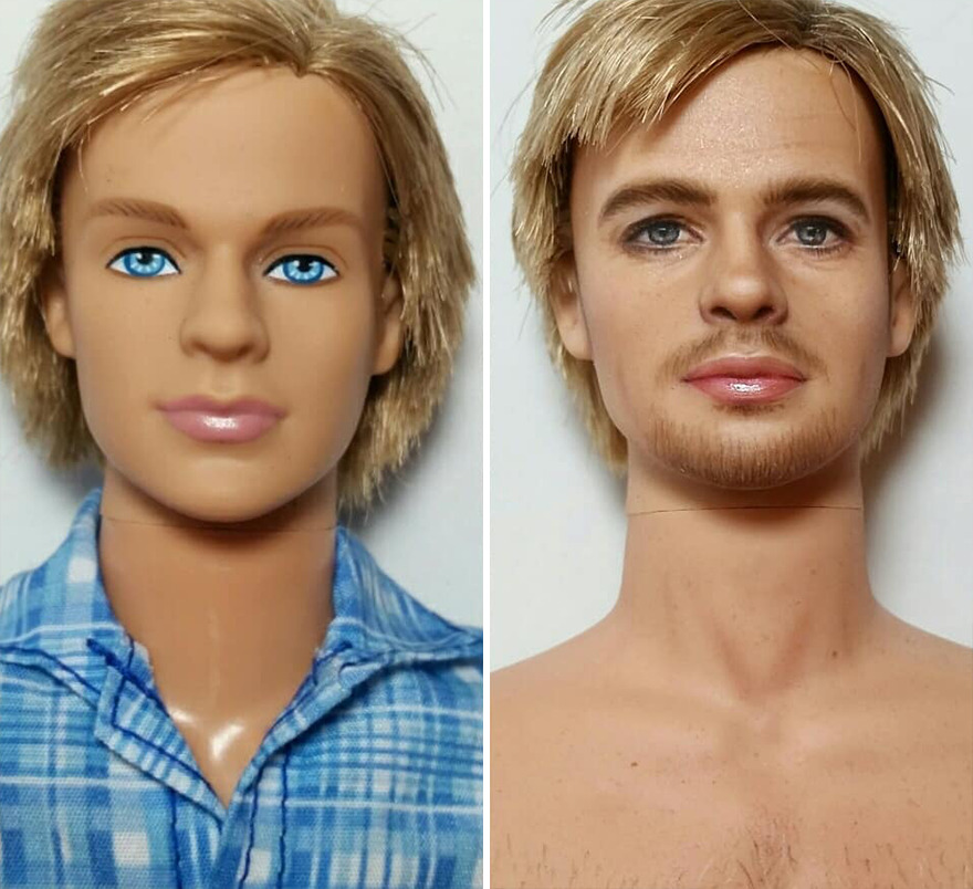 Artist Remakes The Dolls' Makeups To Make Them More Realistic
