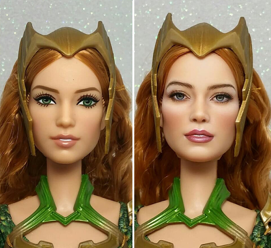 Artist Remakes The Dolls' Makeups To Make Them More Realistic