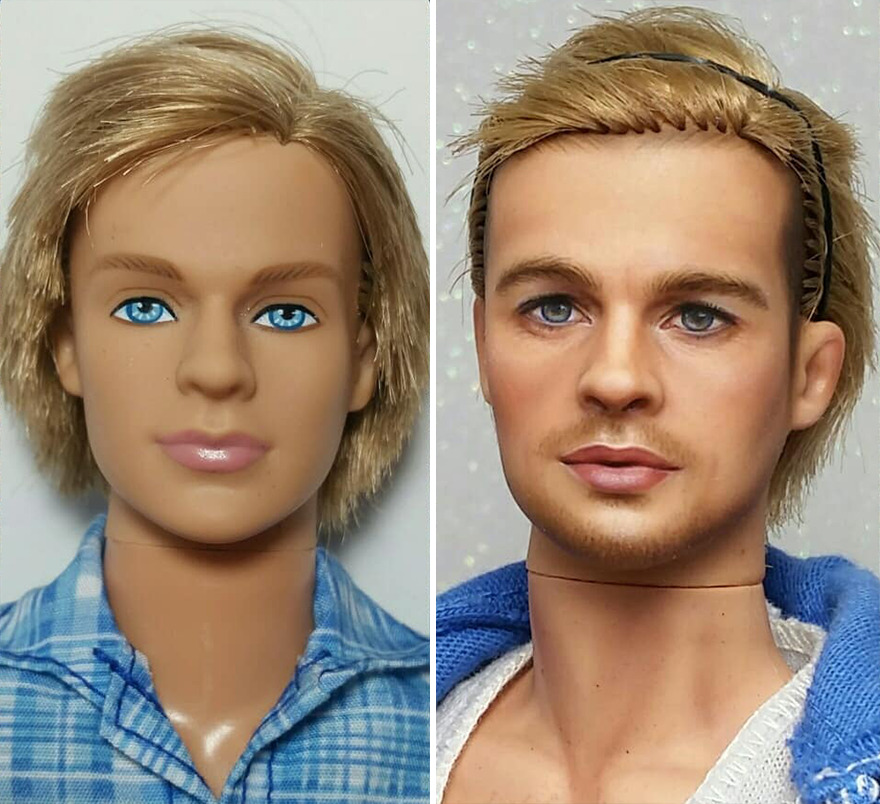 Artist Remakes The Dolls' Makeups To Make Them More Realistic