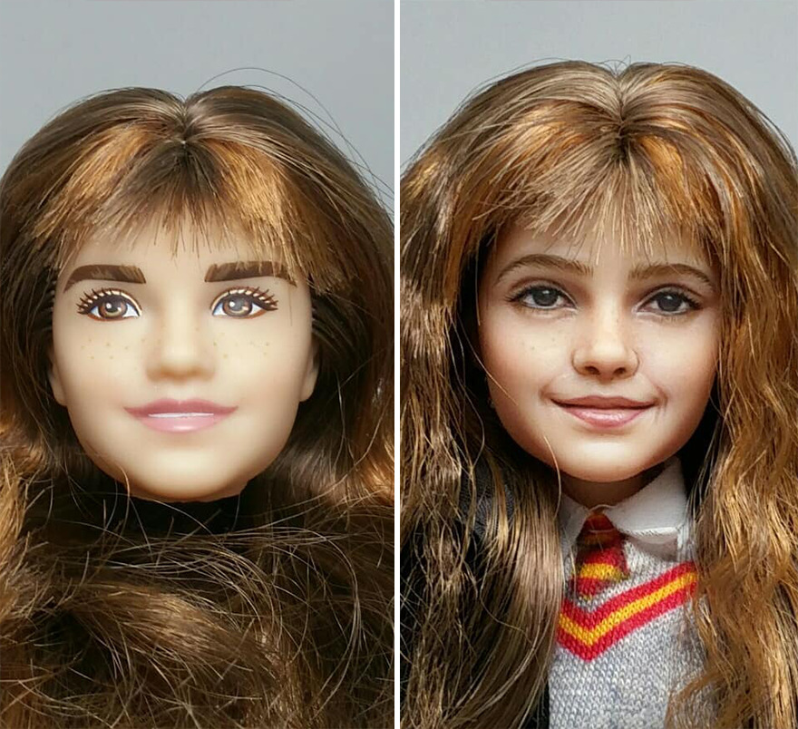 Artist Remakes The Dolls' Makeups To Make Them More Realistic
