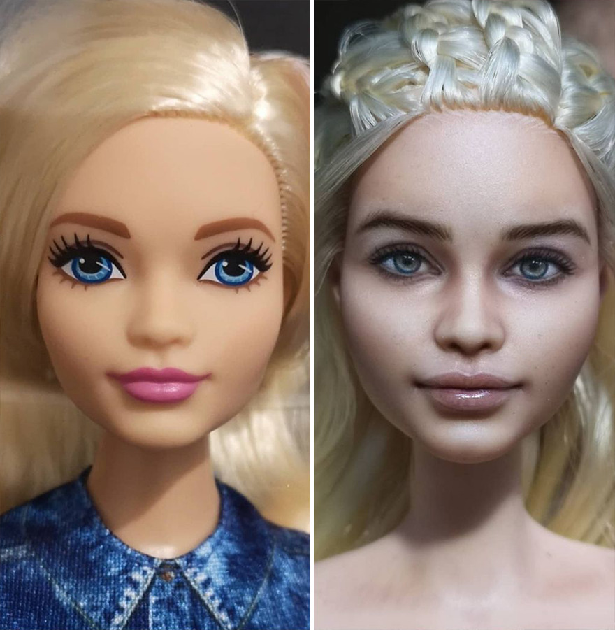 Artist Remakes The Dolls' Makeups To Make Them More Realistic