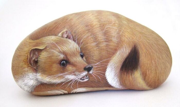 Hand-Painted-Rocks-Stone-Art-Animals-Robertorizzoart