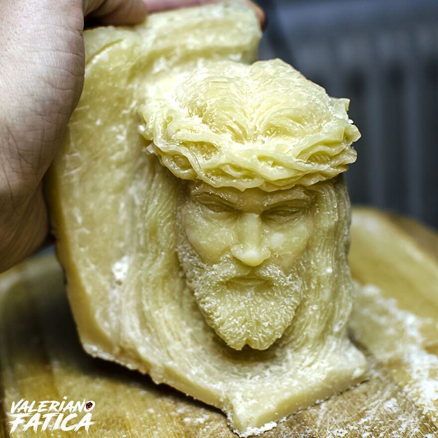 Jesus Christ – Grana Cheese Carving